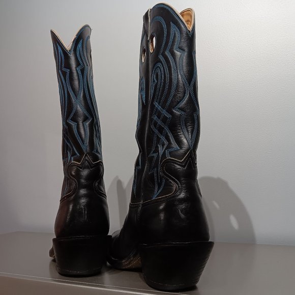 Bowman's Wilson Boot Co. Handmade Custom Leather Cowboy Boots (Men's Size 9) - Picture 2 of 8
